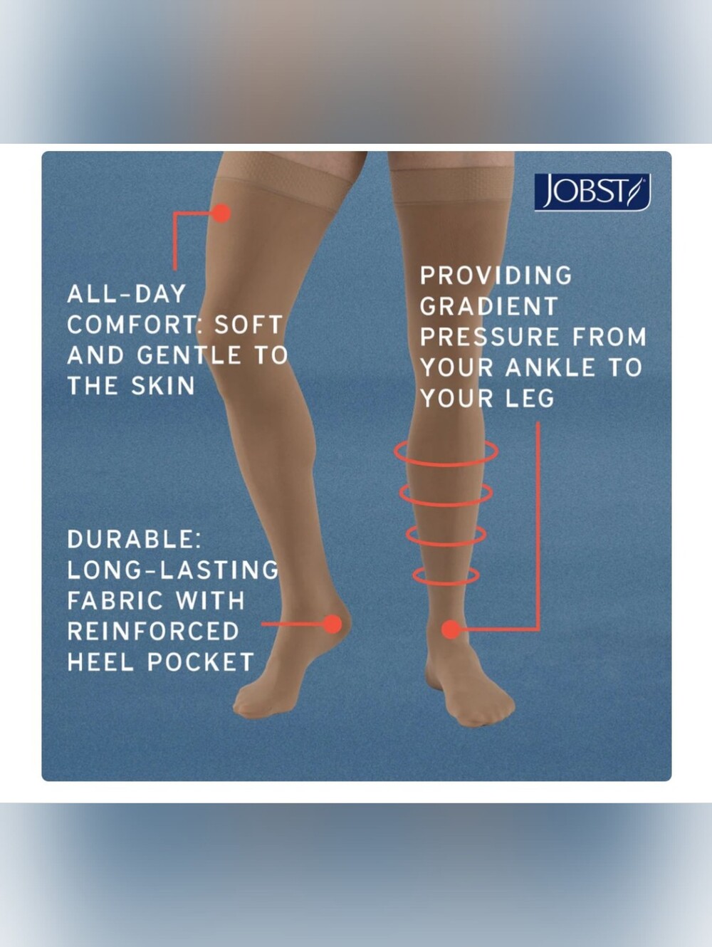 NEW Jobst Relief Waist-High Pantyhose Open Toe 20-30mmHg - Picture 7 of 11